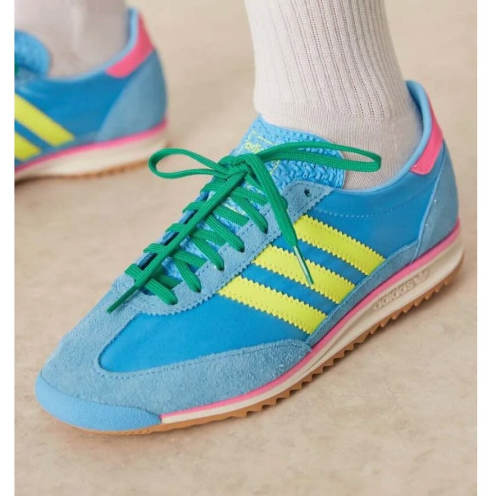 NEW ADIDAS SL 72 Sneaker Color: Sky Rush/Yellow/Pink
